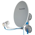 Maxview MXL026 Remora 40 Suction Mounted Portable Solid Satellite TV Dish Kit with Twin LNB